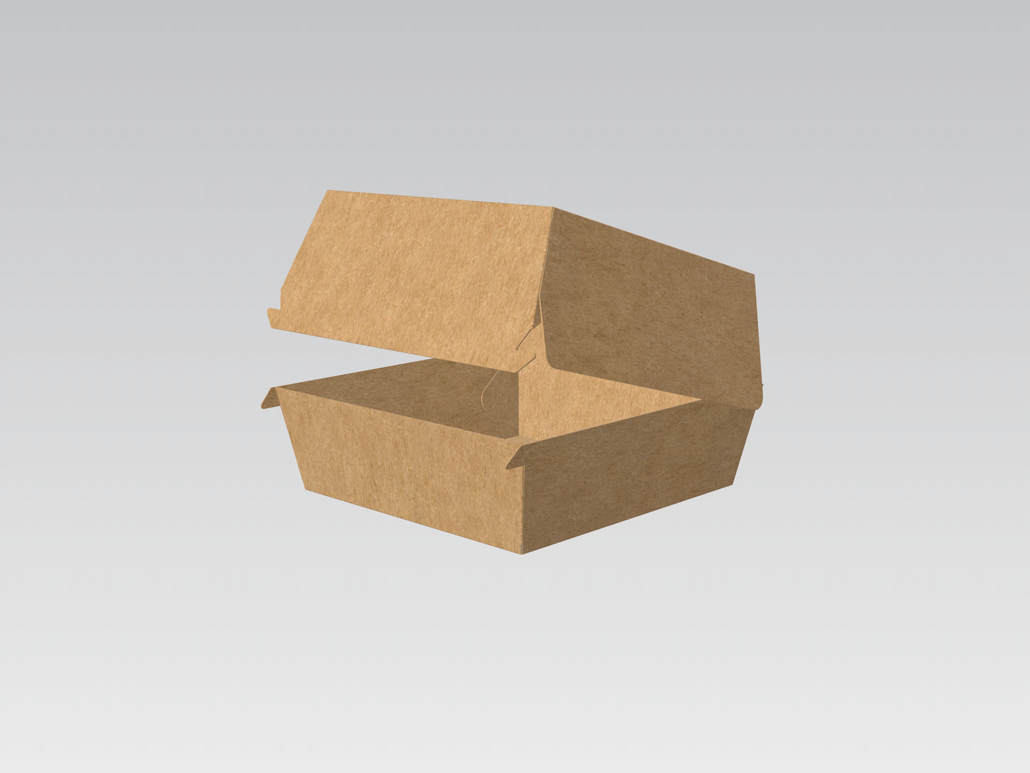 Caja tipo hamburguesa