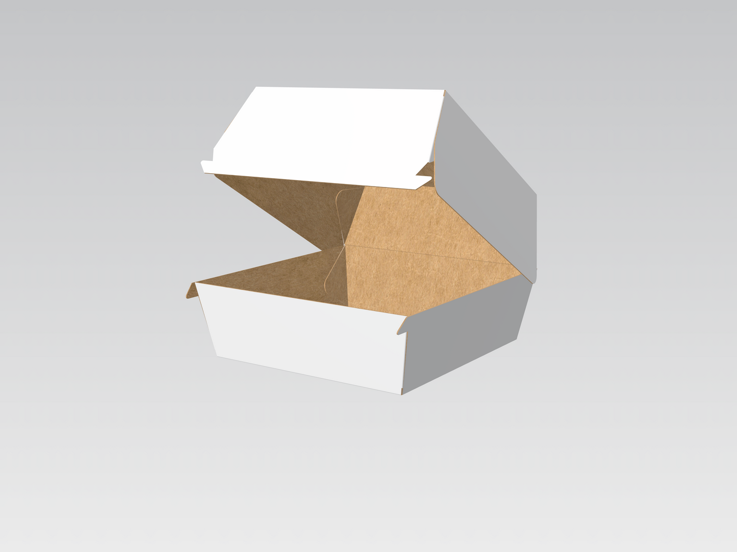 Caja tipo hamburguesa