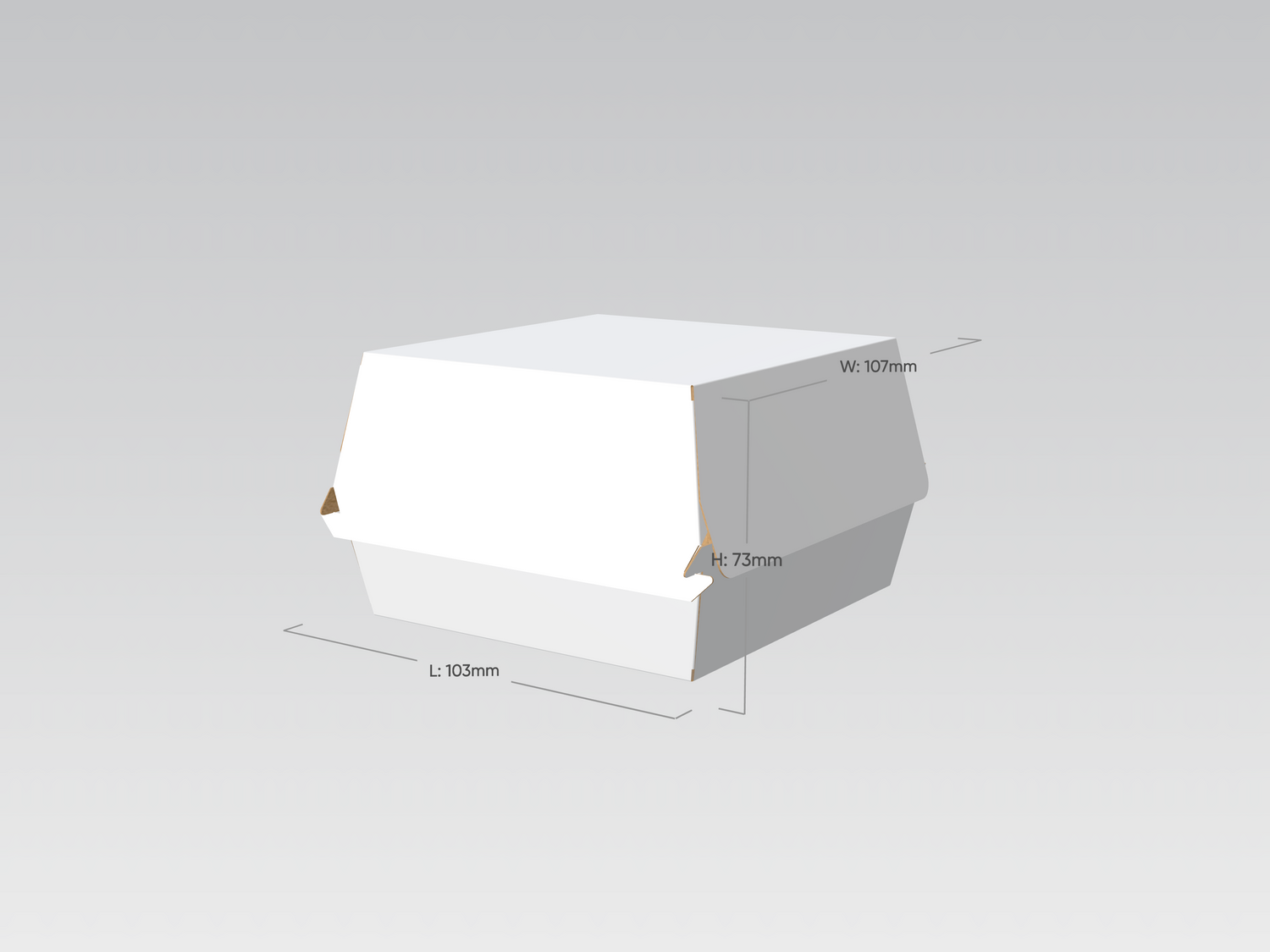 Caja tipo hamburguesa